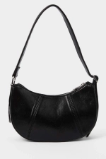 Women Black Shoulder Bag Elegant Large Daily Handbag Tote with Adjustable Strap Photograph-5